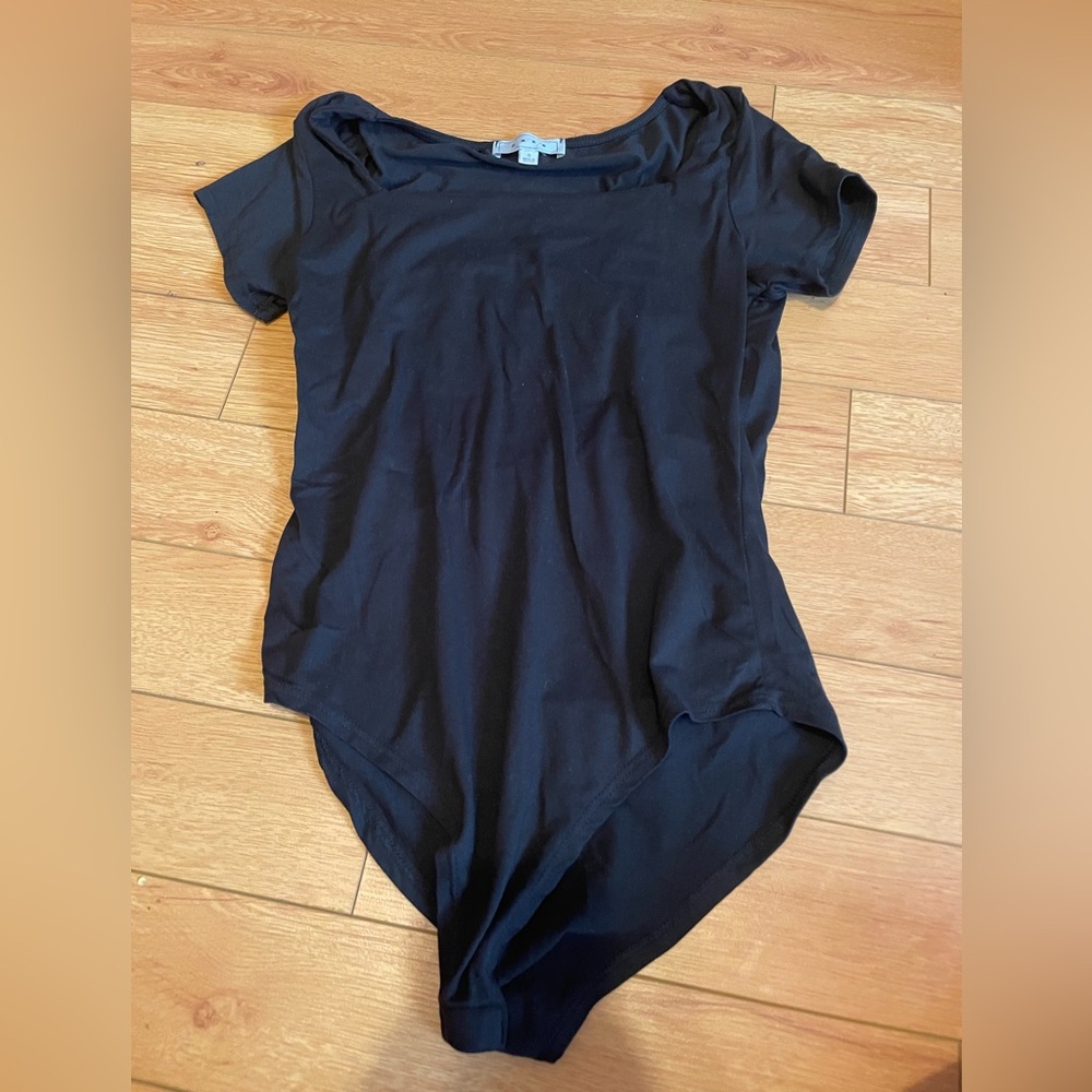 Black Short Sleeve Bodysuit